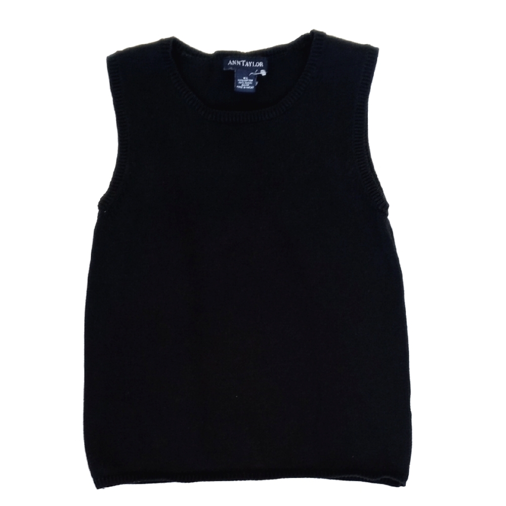Ann Taylor Women’s Black Sleeveless Knit Sweater Top XS